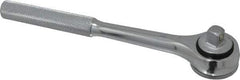 Blackhawk by Proto - 3/8" Drive Round Head Standard Ratchet - Chrome Finish, 7-29/32" OAL, 41 Gear Teeth, Standard Full Polished Handle, Knurled Speed Ring Head - USA Tool & Supply