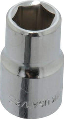 Blackhawk by Proto - 1/2", 1/2" Drive, Standard Hand Socket - 6 Points, 1-1/2" OAL, Chrome Finish - USA Tool & Supply