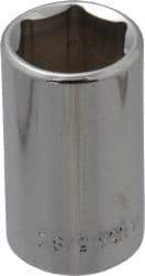 Blackhawk by Proto - 5/8", 1/2" Drive, Standard Hand Socket - 6 Points, 1-1/2" OAL, Chrome Finish - USA Tool & Supply