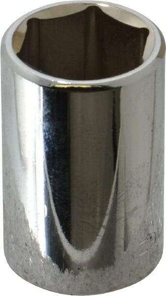 Blackhawk by Proto - 11/16", 1/2" Drive, Standard Hand Socket - 6 Points, 1-1/2" OAL, Chrome Finish - USA Tool & Supply