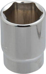 Blackhawk by Proto - 13/16", 1/2" Drive, Standard Hand Socket - 6 Points, 1-1/2" OAL, Chrome Finish - USA Tool & Supply