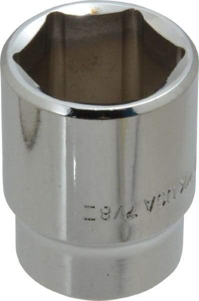 Blackhawk by Proto - 7/8", 1/2" Drive, Standard Hand Socket - 6 Points, 1-1/2" OAL, Chrome Finish - USA Tool & Supply