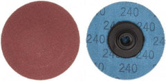 Superior Abrasives - 2" Disc Diam, 240 Grit, Aluminum Oxide Quick Change Disc - Type S Attaching System, Coated, Very Fine Grade - USA Tool & Supply