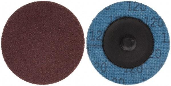 Superior Abrasives - 2" Disc Diam, 120 Grit, Aluminum Oxide Quick Change Disc - Type R Attaching System, Coated, Fine Grade - USA Tool & Supply