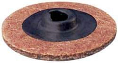 Superior Abrasives - 1-1/2" Disc Diam, Aluminum Oxide Quick Change Disc - Type S Attaching System, Nonwoven, Maroon, Medium Grade, FD Series - USA Tool & Supply