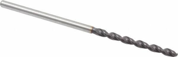 Accupro - #49 130° Cobalt Jobber Drill - TiAlN Finish, Right Hand Cut, Parabolic Flute, Straight Shank, 46mm OAL, Split Point - USA Tool & Supply