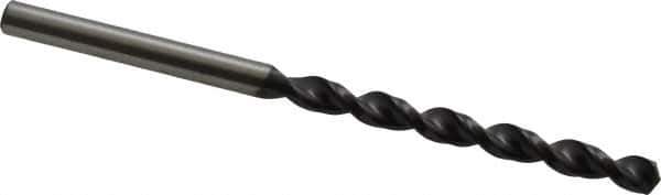 Accupro - #23 130° Cobalt Jobber Drill - TiAlN Finish, Right Hand Cut, Parabolic Flute, Straight Shank, 2-15/16" OAL, Split Point - USA Tool & Supply