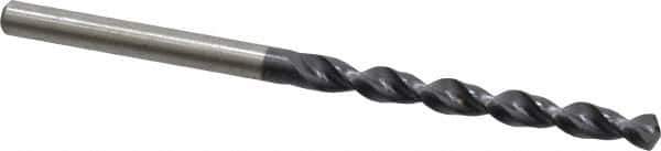 Accupro - #20 130° Cobalt Jobber Drill - TiAlN Finish, Right Hand Cut, Parabolic Flute, Straight Shank, 2-15/16" OAL, Split Point - USA Tool & Supply