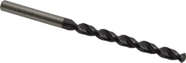 Accupro - #8 130° Cobalt Jobber Drill - TiAlN Finish, Right Hand Cut, Parabolic Flute, Straight Shank, 3-3/8" OAL, Split Point - USA Tool & Supply