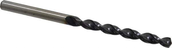 Accupro - #7 130° Cobalt Jobber Drill - TiAlN Finish, Right Hand Cut, Parabolic Flute, Straight Shank, 3-3/8" OAL, Split Point - USA Tool & Supply
