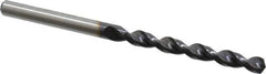 Accupro - #5 130° Cobalt Jobber Drill - TiAlN Finish, Right Hand Cut, Parabolic Flute, Straight Shank, 3-3/8" OAL, Split Point - USA Tool & Supply