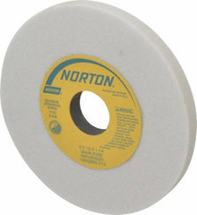 Norton - 6" Diam x 1-1/4" Hole x 1/2" Thick, K Hardness, 46 Grit Surface Grinding Wheel - Aluminum Oxide, Type 1, Coarse Grade, 4,140 Max RPM, Vitrified Bond, No Recess - USA Tool & Supply