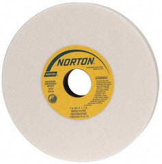 Norton - 7" Diam x 1-1/4" Hole x 3/4" Thick, K Hardness, 60 Grit Surface Grinding Wheel - Aluminum Oxide, Type 1, Medium Grade, 3,600 Max RPM, Vitrified Bond, No Recess - USA Tool & Supply