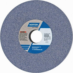 Norton - 7" Diam x 1-1/4" Hole x 1/2" Thick, I Hardness, 60 Grit Surface Grinding Wheel - Aluminum Oxide, Type 1, Medium Grade, 3,600 Max RPM, Vitrified Bond, No Recess - USA Tool & Supply