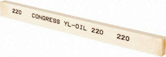 Made in USA - 220 Grit Aluminum Oxide Rectangular Polishing Stone - Very Fine Grade, 1/2" Wide x 6" Long x 1/4" Thick, Oil Filled - USA Tool & Supply