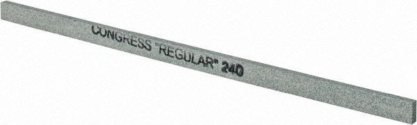 Made in USA - 240 Grit Silicon Carbide Rectangular Polishing Stone - Very Fine Grade, 1/4" Wide x 6" Long x 1/8" Thick - USA Tool & Supply