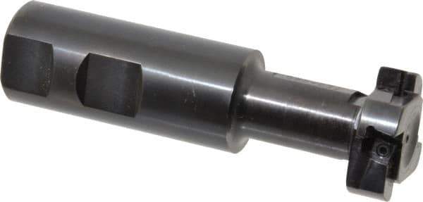Cutting Tool Technologies - 1-1/4" Cutting Diam x 31/64" Cutting Width, 4 Cutter Inserts, 1" Shank Diam, Indexable T-Slot Cutter - Insert Style 1312-030, 2 Flutes - USA Tool & Supply
