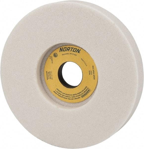 Norton - 7" Diam x 1-1/4" Hole x 1" Thick, I Hardness, 46 Grit Surface Grinding Wheel - Aluminum Oxide, Type 5, Coarse Grade, 3,600 Max RPM, Vitrified Bond, One-Side Recess - USA Tool & Supply