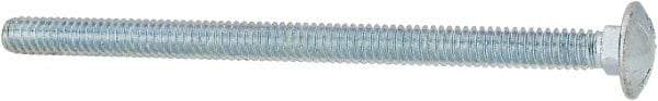 Value Collection - 1/4-20 UNC 4" Length Under Head, Standard Square Neck, Carriage Bolt - Grade 5 Steel, Zinc-Plated Finish - USA Tool & Supply