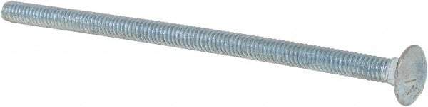 Value Collection - 1/4-20 UNC 5" Length Under Head, Standard Square Neck, Carriage Bolt - Grade 5 Steel, Zinc-Plated Finish - USA Tool & Supply