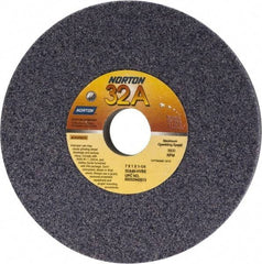 Norton - 7" Diam x 1-1/4" Hole x 1" Thick, H Hardness, 46 Grit Surface Grinding Wheel - Aluminum Oxide, Type 1, Coarse Grade, 3,600 Max RPM, Vitrified Bond, No Recess - USA Tool & Supply