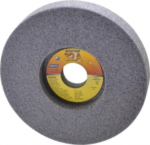 Norton - 7" Diam x 1-1/4" Hole x 1" Thick, H Hardness, 46 Grit Surface Grinding Wheel - Aluminum Oxide, Type 5, Coarse Grade, 3,600 Max RPM, Vitrified Bond, One-Side Recess - USA Tool & Supply