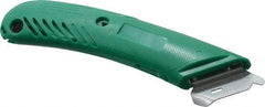 PHC - Retractable Utility Knife - 1-5/8" Blade, Green Plastic Handle, 1 Blade Included - USA Tool & Supply