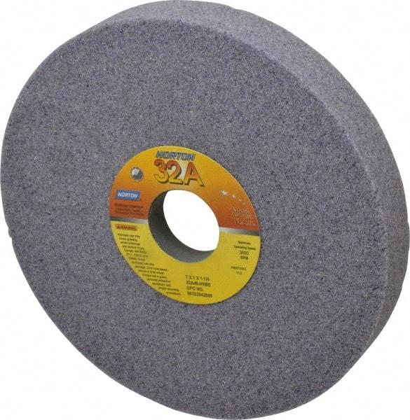 Norton - 7" Diam x 1-1/4" Hole x 1" Thick, H Hardness, 46 Grit Surface Grinding Wheel - Aluminum Oxide, Type 5, Coarse Grade, 3,600 Max RPM, Vitrified Bond, One-Side Recess - USA Tool & Supply