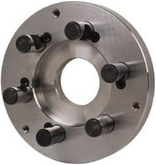 Buck Chuck Company - Adapter Back Plate for 8" Diam Self Centering Lathe Chucks - D1-6 Mount, 2.39" Through Hole Diam, 6.283mm ID, 7.87" OD, 0.985" Flange Height, Steel - USA Tool & Supply