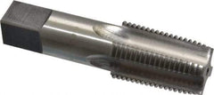 Reiff & Nestor - 1/2-14 NPT Thread, 4 Flute Standard Pipe Tap - 3-1/8" OAL, 1-3/8" Thread Length, 11/16" Shank Diam, Bright Finish, High Speed Steel - Exact Industrial Supply