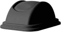 Rubbermaid - Dome Lid for Use with Rectangular Trash Cans - Black, Polypropylene, For Untouchable Trash Cans - USA Tool & Supply