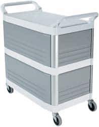 Rubbermaid - 300 Lb Capacity, 20" Wide x 40-5/8" Long x 40-13/16" High Standard Utility Cart - 3 Shelf, Plastic - USA Tool & Supply
