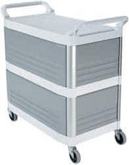 Rubbermaid - 300 Lb Capacity, 20" Wide x 40-5/8" Long x 40-13/16" High Standard Utility Cart - 3 Shelf, Plastic - USA Tool & Supply