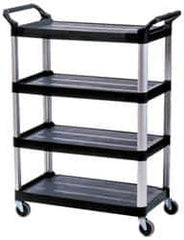 Rubbermaid - 300 Lb Capacity, 20" Wide x 40-5/8" Long x 37-13/16" High Standard Utility Cart - 4 Shelf, Plastic - USA Tool & Supply