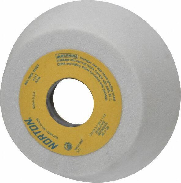 Norton - 5" Diam, 1-1/4" Hole Size, 1-3/4" Overall Thickness, 60 Grit, Type 11 Tool & Cutter Grinding Wheel - Medium Grade, Aluminum Oxide, K Hardness, Vitrified Bond, 4,585 RPM - USA Tool & Supply