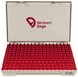Vermont Gage - 190 Piece, 0.0615-0.2505 Inch Diameter Plug and Pin Gage Set - Plus 0.0002 Inch Tolerance, Class ZZ - USA Tool & Supply