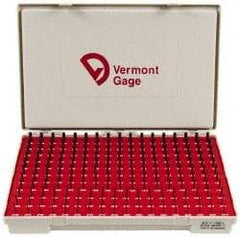 Vermont Gage - 190 Piece, 0.0615-0.2505 Inch Diameter Plug and Pin Gage Set - Plus 0.0002 Inch Tolerance, Class ZZ - USA Tool & Supply