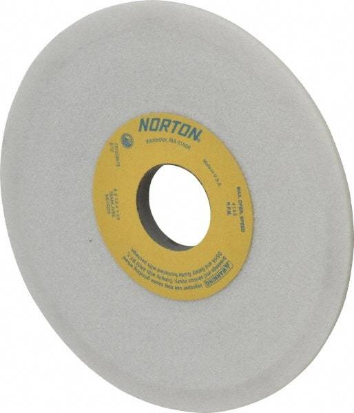 Norton - 6" Diam, 1-1/4" Hole Size, 1/2" Overall Thickness, 46 Grit, Type 12 Tool & Cutter Grinding Wheel - Coarse Grade, Diamond, J Hardness, Vitrified Bond, 4,140 RPM - USA Tool & Supply