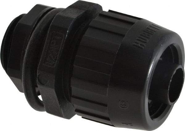 Hubbell Wiring Device-Kellems - 3/8" Trade, Nylon Compression Flexible Liquidtight Conduit Connector - Noninsulated - USA Tool & Supply