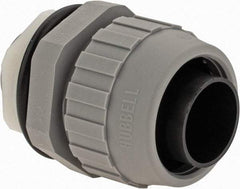 Hubbell Wiring Device-Kellems - 3/4" Trade, Nylon Push In Straight Liquidtight Conduit Connector - Noninsulated - USA Tool & Supply