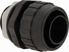 Hubbell Wiring Device-Kellems - 1" Trade, Nylon Push In Straight Liquidtight Conduit Connector - Noninsulated - USA Tool & Supply