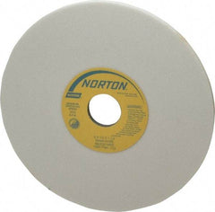Norton - 8" Diam x 1-1/4" Hole x 1/4" Thick, K Hardness, 60 Grit Surface Grinding Wheel - Aluminum Oxide, Type 1, Medium Grade, 3,600 Max RPM, Vitrified Bond, No Recess - USA Tool & Supply