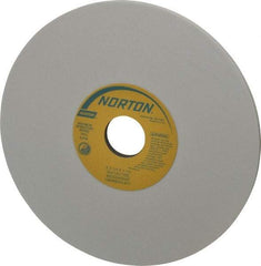 Norton - 8" Diam x 1-1/4" Hole x 1/4" Thick, I Hardness, 100 Grit Surface Grinding Wheel - Aluminum Oxide, Type 1, Fine Grade, 3,600 Max RPM, Vitrified Bond, No Recess - USA Tool & Supply