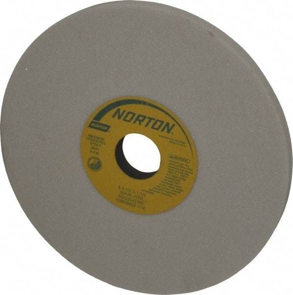 Norton - 8" Diam x 1-1/4" Hole x 1/2" Thick, J Hardness, 46 Grit Surface Grinding Wheel - Aluminum Oxide, Type 1, Coarse Grade, 3,600 Max RPM, Vitrified Bond, No Recess - USA Tool & Supply