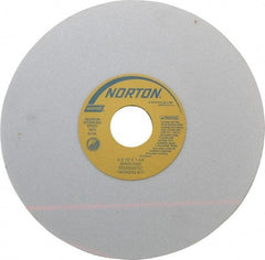 Norton - 8" Diam x 1-1/4" Hole x 1/2" Thick, I Hardness, 60 Grit Surface Grinding Wheel - Aluminum Oxide, Type 1, Medium Grade, 3,600 Max RPM, Vitrified Bond, No Recess - USA Tool & Supply