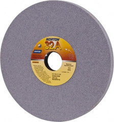 Norton - 8" Diam x 1-1/4" Hole x 1/2" Thick, H Hardness, 80 Grit Surface Grinding Wheel - Aluminum Oxide, Type 1, Medium Grade, 3,600 Max RPM, Vitrified Bond, No Recess - USA Tool & Supply