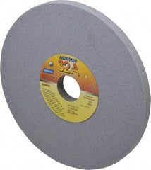 Norton - 8" Diam x 1-1/4" Hole x 1/2" Thick, J Hardness, 80 Grit Surface Grinding Wheel - Aluminum Oxide, Type 1, Medium Grade, 3,600 Max RPM, Vitrified Bond, No Recess - USA Tool & Supply