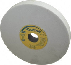 Norton - 8" Diam x 1-1/4" Hole x 1" Thick, I Hardness, 60 Grit Surface Grinding Wheel - Aluminum Oxide, Type 1, Medium Grade, 3,600 Max RPM, Vitrified Bond, No Recess - USA Tool & Supply