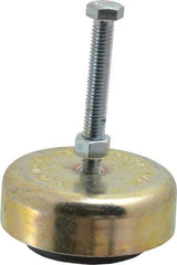 Tech Products - 150 Lb Capacity, 3/8-16 Thread, Steel Stud, Studded Socket Mount Leveling Mount - 3" Stud Length, 3-1/8" Base Diam, Neoprene Pad, 3/8" Hex - USA Tool & Supply