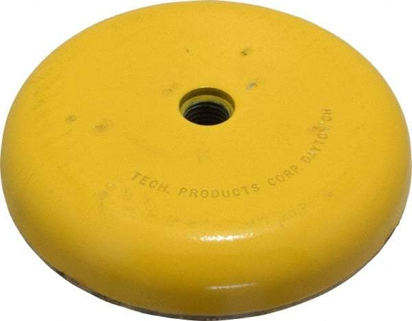Tech Products - 4500 Lb Capacity, 3/4-10 Thread, Steel Stud, Studded Socket Mount Leveling Mount - 5" Stud Length, 6-1/4" Base Diam, Neoprene Pad, 3/4" Hex - USA Tool & Supply